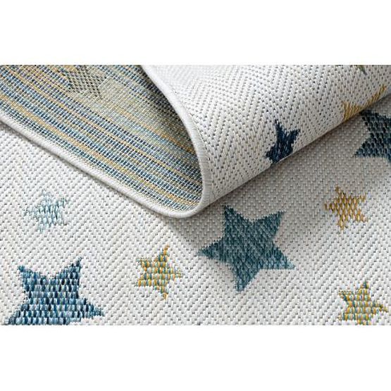 Preproga SISAL COOPER Zvezde 22260 ecru / temno modra