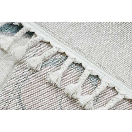 Preproga YOYO GD49 bela / siva - Samorog za otroke, strukturna, senzorične resice