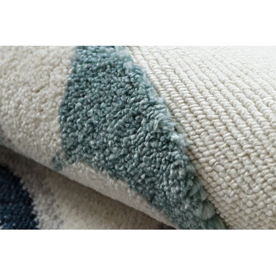 Preproga YOYO GD49 bela / siva - Samorog za otroke, strukturna, senzorične resice