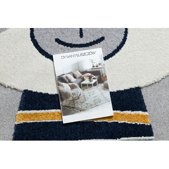 Preproga YOYO GD50 sivo / bela - Medvedek za otroke, strukturna, senzorične resice