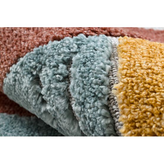 Preproga YOYO GD55 sivo / modra - zvezde, raketa za otroke, strukturna, senzorične resice