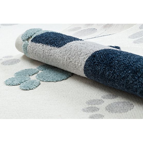 Preproga YOYO GD59 bela / siva - Mucek za otroke, strukturna, senzorične resice