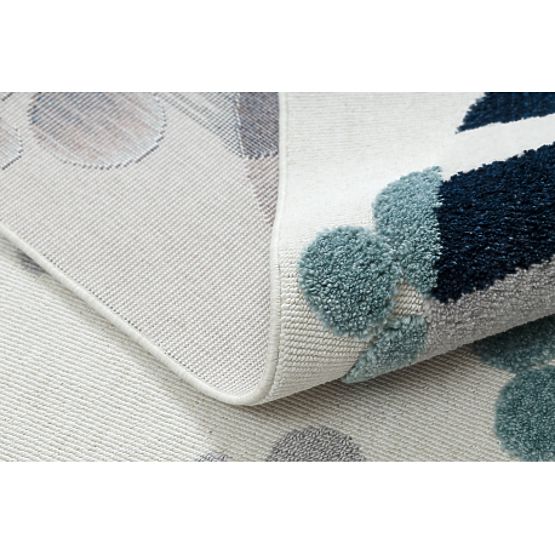 Preproga YOYO GD59 bela / siva - Mucek za otroke, strukturna, senzorične resice