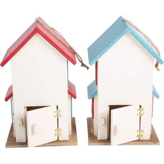 Ptičja hišica - pisana okrasna krmilnica za ptice