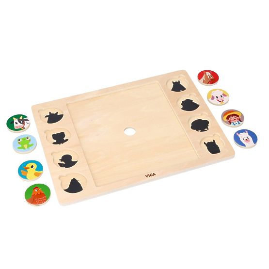 Puzzle 2v1 Kmetija - sestavljanka najdi senco