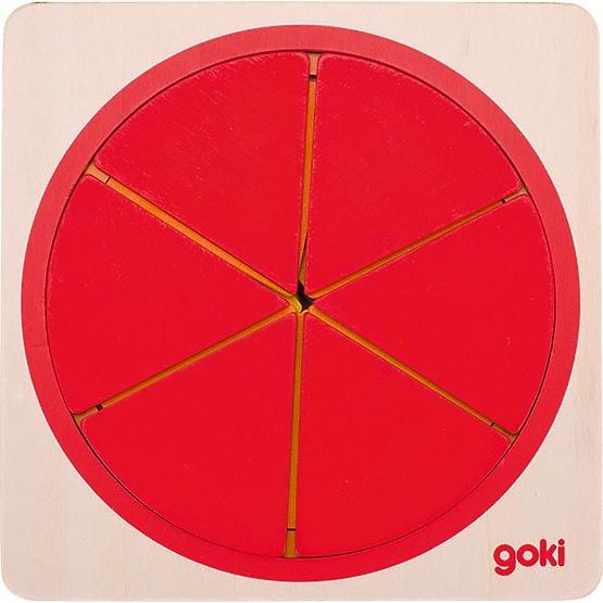 Puzzle krog za učenje ulomkov