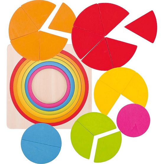 Puzzle krog za učenje ulomkov