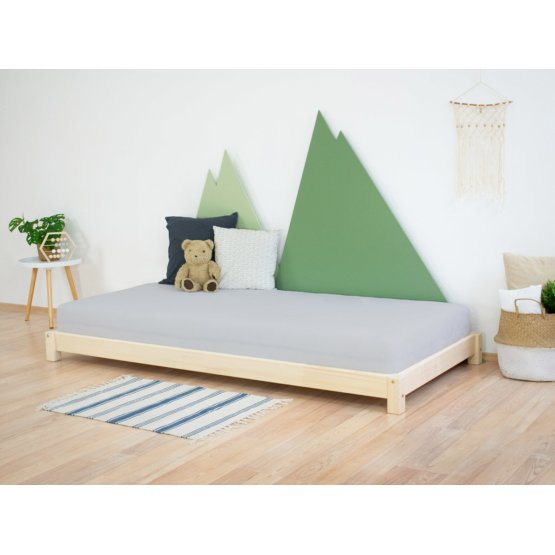 TEENY lesena enojna postelja - naravna