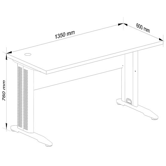 RAČUNALNIŠKA MIZA BM-135 BETON