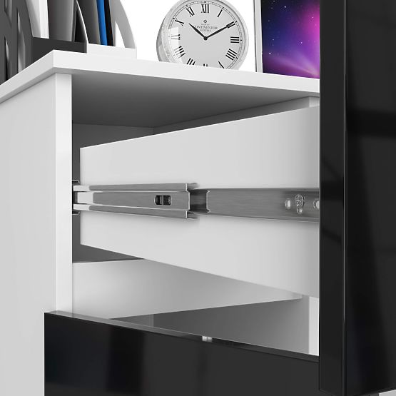 RAČUNALNIŠKA MIZA PIKSEL PK ČRNI SIJAJ LEVA