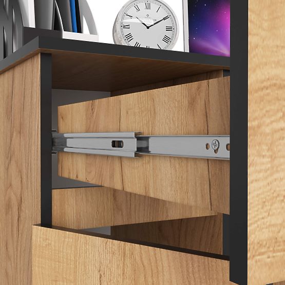 RAČUNALNIŠKA MIZA PIKSEL PK HRAST CRAFT - LEVA