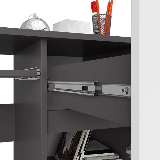 RAČUNALNIŠKA MIZA PIKSEL PK SIVA / BELA - DESNA