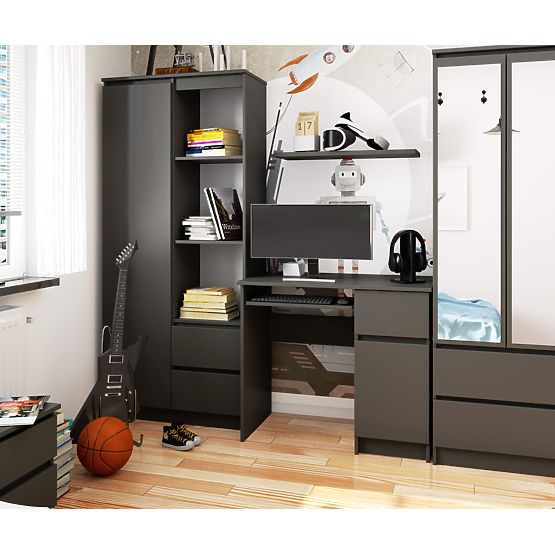 RAČUNALNIŠKA MIZA PIKSEL PK SIVA - DESNA