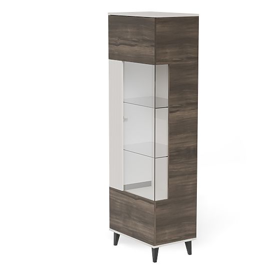 RANDOM 2 V-1 vitrina kašmir / oreh / črna