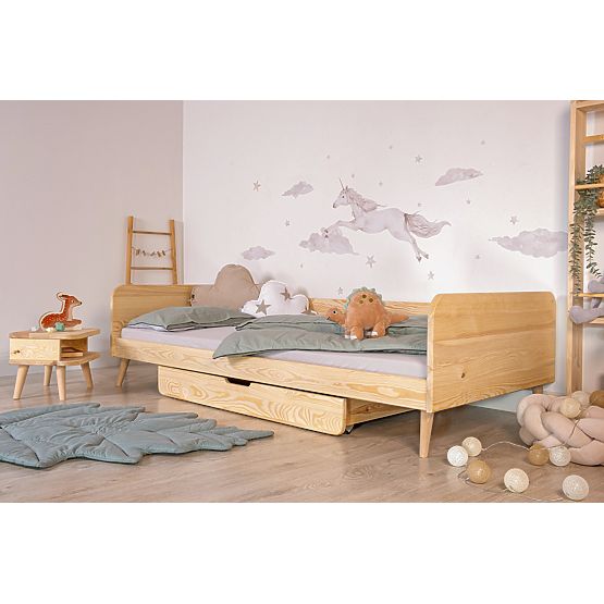 Rastoča postelja Nell 2v1 - naravna