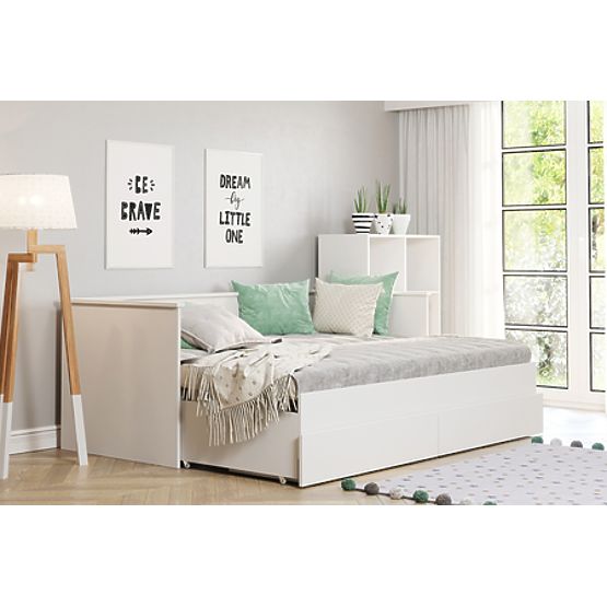 Raztegljiva postelja HELIOS z dvema predaloma brez vzmetnice 200x80/200x160