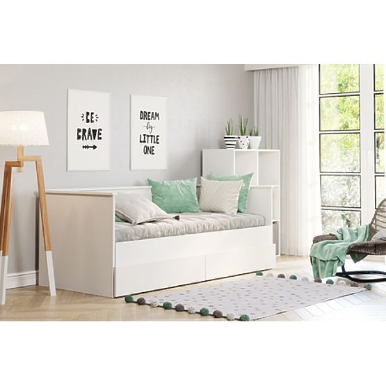 Raztegljiva postelja HELIOS z dvema predaloma brez vzmetnice 200x80/200x160