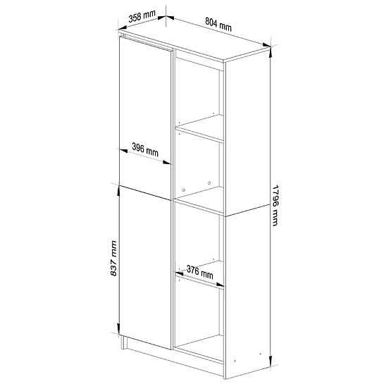 REGAL R80 1D 4P CLP HRAST SONOMA / BELA