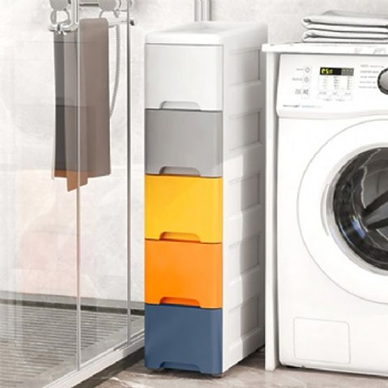 Regal s 5 izvlečnimi predali na kolesih ModernHome