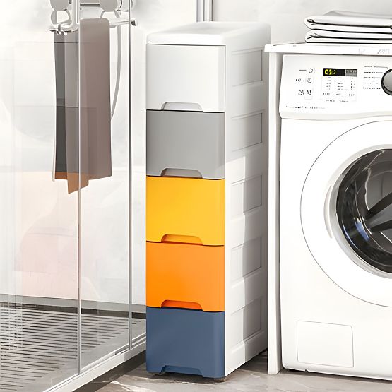 Regal s 5 izvlečnimi predali na kolesih ModernHome