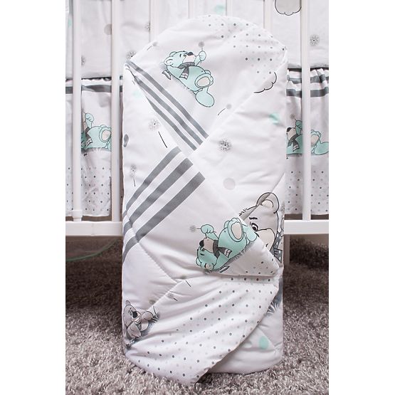 Sada povlečení do postýlky 120x90 cm Snílek zelená