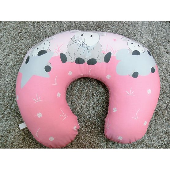 Sada povlečení do postýlky 120x90cm Beránek růžová