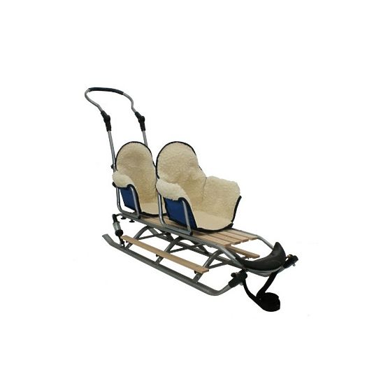 Sani za dvojčke Duo Sport - črna barva sedeža