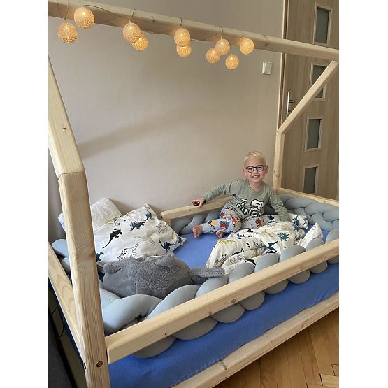 Ščitnik za pletenice 360 cm - siv