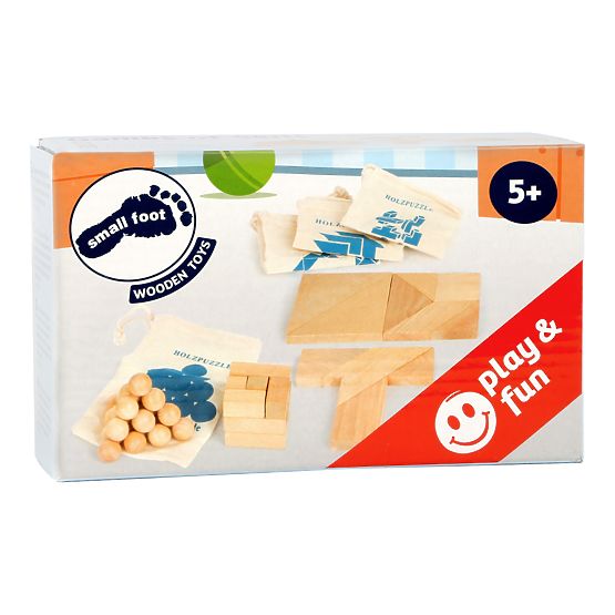 Sestavljanke Small Foot Wooden 4 kosi v vrečkah