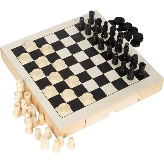 Set lesenih iger 3 v 1 - Šah, Dama, Mlin