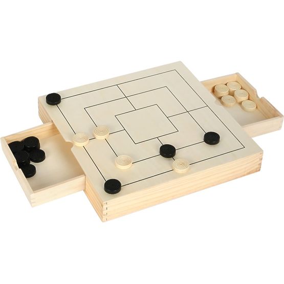Set lesenih iger 3 v 1 - Šah, Dama, Mlin