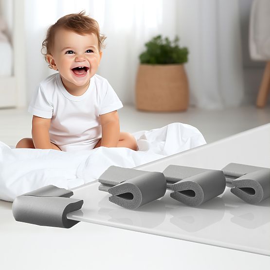 SIPO Foam kotne zaščite za steklene površine, sive - 4 kom