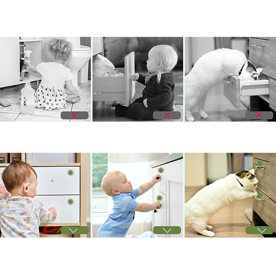 SIPO Magnetne ključavnice za omare in predale - 4 kom