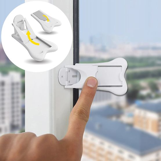 SIPO Otroška ključavnica za drsna vrata - 2 kom