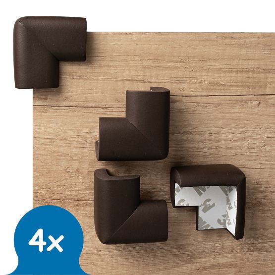 SIPO Penasta zaščita za vogale pohištva, črna - 4 kom