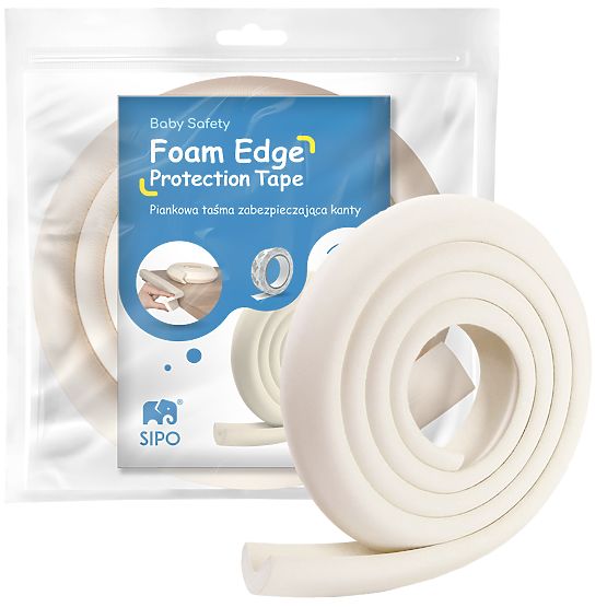SIPO Zaščitni trak za robove pohištva, bež - 1 kos