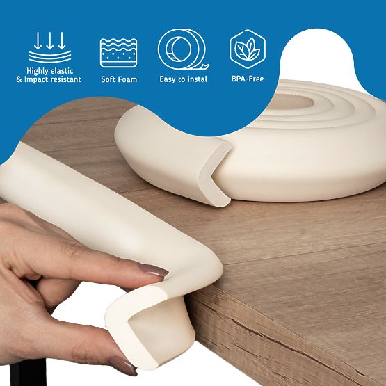 SIPO Zaščitni trak za robove pohištva, bež - 1 kos