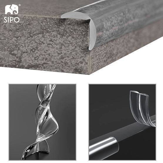 SIPO Zaščitni trak za robove pohištva, prozoren - 1 kos