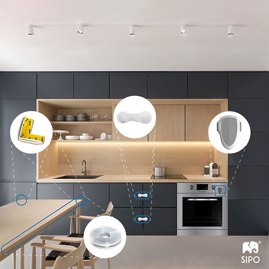 SIPO Zaščitni trak za robove pohištva, prozoren - 1 kos