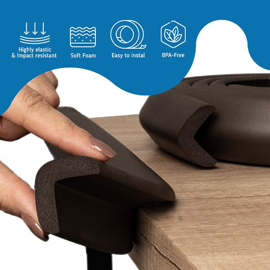 SIPO Zaščitni trak za robove pohištva, rjav - 1 kos