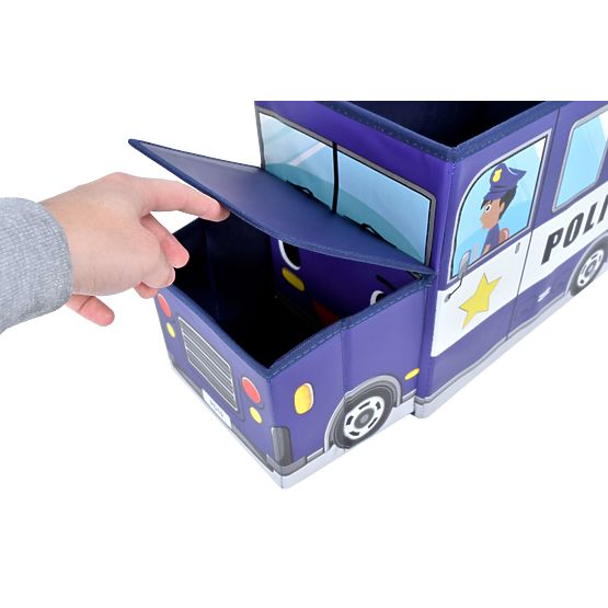 Škatla za igrače Policijski avto modra