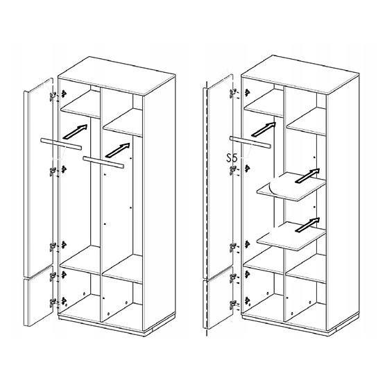 Skříň 2-dveřová Evado