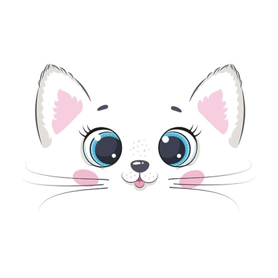 Skrinja za igrače Daria bela s potiskom Pink Cat