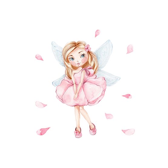 Skrinja za igrače Daria bela s potiskom Speča princesa