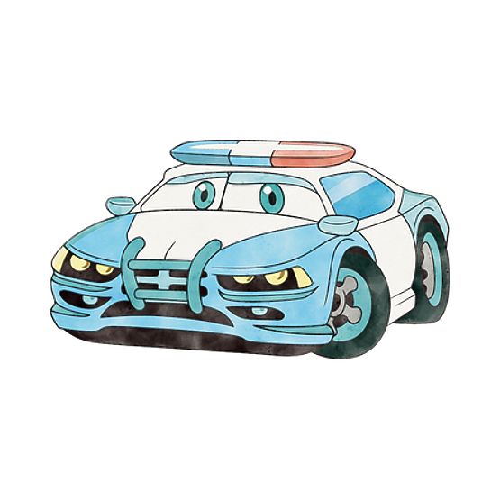 Skrinja za igrače Daria bela s tiskom Policija