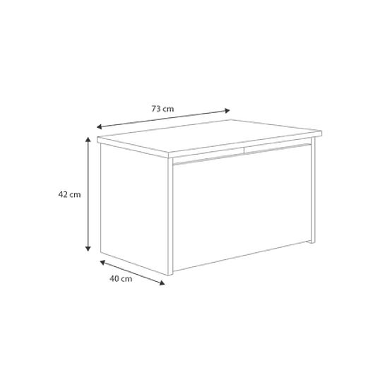 Skrinja za igrače Daria bela s tiskom Policija