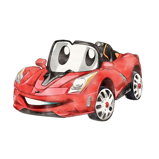 Skrinja za igrače Daria bela z motivom dirkalnega avtomobila