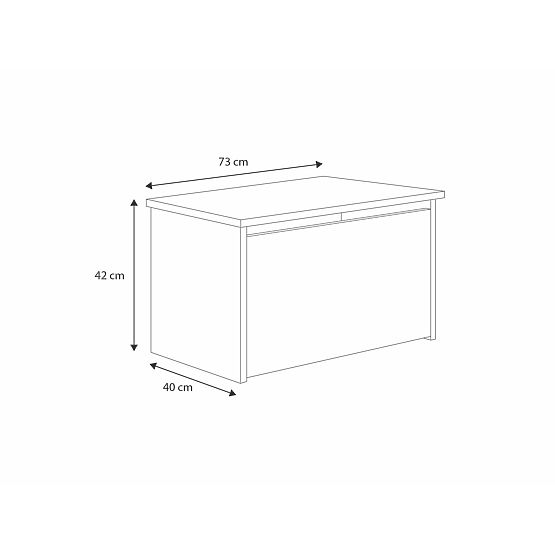 Skrinja za igrače Daria bela z motivom morskega psa