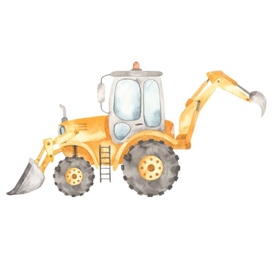 Skrinja za igrače Daria bela z rumenim bagrom