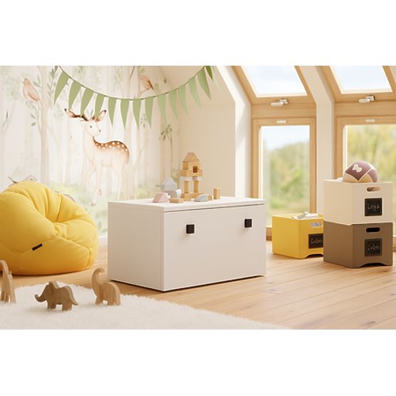 Skrinja za igrače Inga - črn ročaj